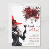 Drink up heksen Halloween feestuitnodiging Kaart (Voorkant)