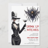 Drink up heksen Halloween feestuitnodiging Kaart (Voorkant)