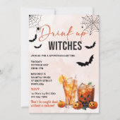Drink up heksen Halloween feestuitnodiging Kaart (Voorkant)