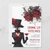 Drink up heksen Halloween feestuitnodiging Kaart (Voorkant)