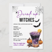 Drink up heksen Halloween feestuitnodiging Kaart (Voorkant)