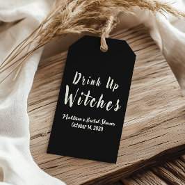 Drink up heksen Halloween meisjes nacht zwart Cadeaulabel