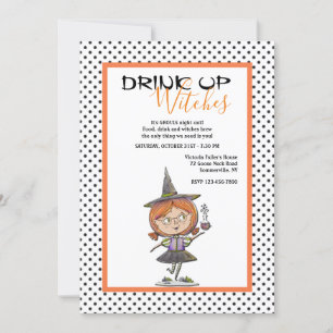 Drink Up Heksen Halloween Uitnodiging
