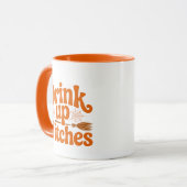 Drink Up Heksen Retro Halloween Mok (Voorkant links)