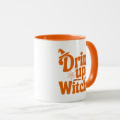 Drink Up Heksen Retro Halloween Mok (Voorkant rechts)