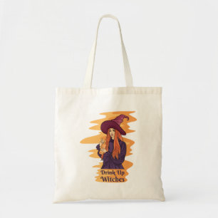 Drink up heksen Schattigee geest grappig Halloween Tote Bag