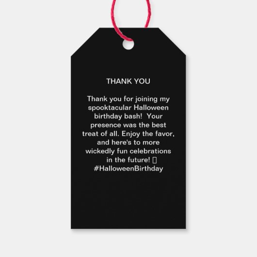 Drink up heksen volwassen Halloween verjaardagsfee Cadeaulabel (Achterkant)