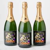 Drink up heksen volwassen Halloween verjaardagsfee Sparkling Wijnetiket (Flessen)