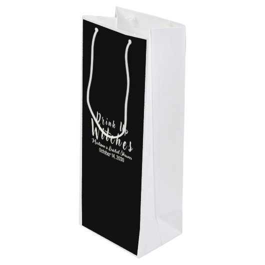 Drink Up Heksen Wijn Cadeautas  (Voorkant Gekanteld)