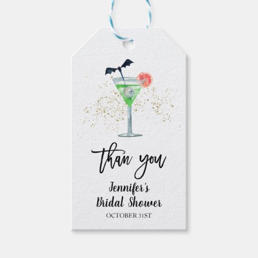 Drink Up Whitches Halloween Cocktail Vrijgezellenf Cadeaulabel (Voorkant)