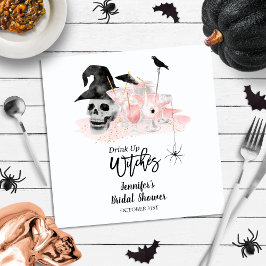 Drink Up Whitches Roze Cocktail Vrijgezellenfeest Servet