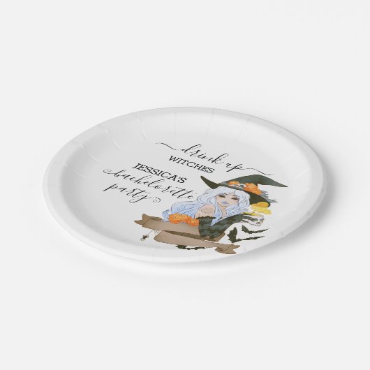 Drink Up Witches Bachelorette Halloween Papieren Bordje (Gekanteld)