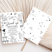 Drink Up Witches Cocktail Halloween Party Kaart