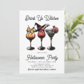 Drink Up Witches Cocktails Volwassen Halloween Par Kaart (Staand voorkant)