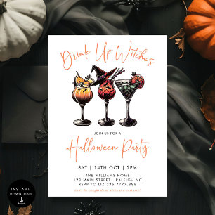Drink Up Witches Cocktails Volwassen Halloween Par Kaart