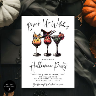 Drink Up Witches Cocktails Volwassen Halloween Par Kaart