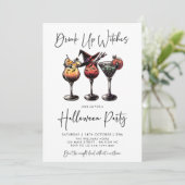 Drink Up Witches Cocktails Volwassen Halloween Par Kaart (Staand voorkant)