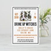Drink Up Witches Girls 'Night Halloween Kaart (Staand voorkant)