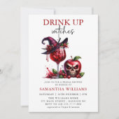 Drink Up Witches Gothic Cocktails Vrijgezellenfees Kaart (Voorkant)