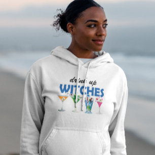 Drink Up Witches Halloween Grappig Slogan Sweatshi Hoodie