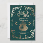 Drink Up Witches Halloween Party Kaart (Voorkant)