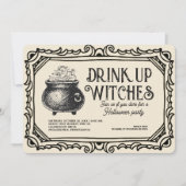  Drink Up Witches Halloween Party Kaart (Voorkant)