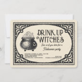  Drink Up Witches Halloween Party Kaart (Voorkant)