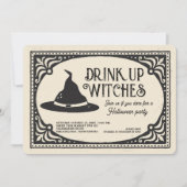 Drink Up Witches Halloween Party Kaart (Voorkant)