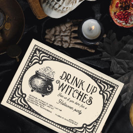  Drink Up Witches Halloween Party Kaart