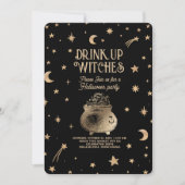  Drink Up Witches Hemelse Halloween Party Kaart (Voorkant)