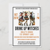 Drink Up Witches Ladies Night Halloween Wine Night Kaart (Voorkant)