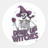 DRINK UP WITCHES RONDE STICKER (Voorkant)