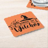 Drink Up Witches Simple Halloween  Kartonnen Onderzetters (Gebogen)