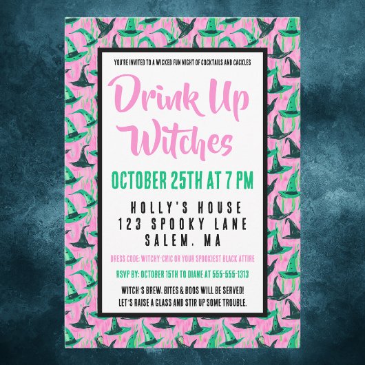 Drink Up Witches Wicked Girls 'Night Halloween Kaart