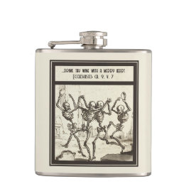 Drink uw wijntje met een vrolijk hart heupfles