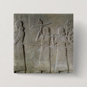 Drink vaartuigen en koninklijke chariot vierkante button 5,1 cm