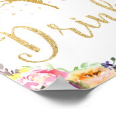 Drink van Baby shower met milde afbraak Baby Girl Poster (Hoek)