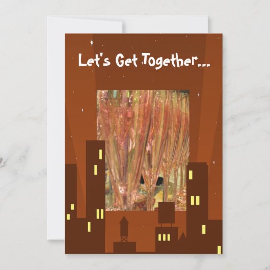 Drink van City Lights Dinner Party Kaart (Voorkant)