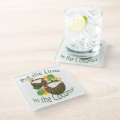 Drink van Coconut Tiki Bar Onderzetter (Schuin)