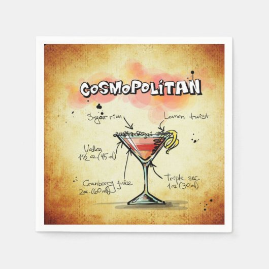 Drink van Cosmopolitan Bartender Servet (Voorkant)