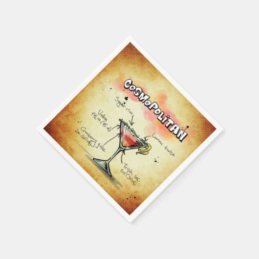 Drink van Cosmopolitan Bartender Servet (Hoek)