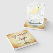 Drink van Cosmopolitan Bartender Stenen Onderzetter (Zijkant)
