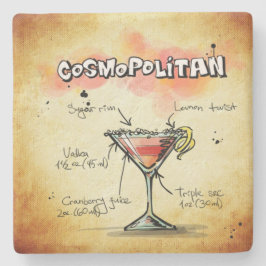 Drink van Cosmopolitan Bartender Stenen Onderzetter