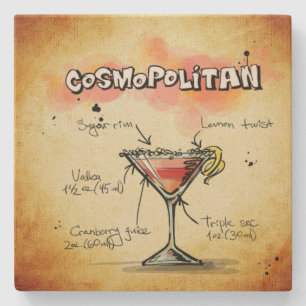 Drink van Cosmopolitan Bartender Stenen Onderzetter