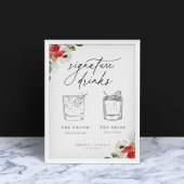 Drink van de Botanische Floral-minimalistische win Poster