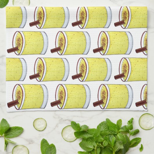 Drink van de Coquito Puerto Rican Eggnog Rum met k Theedoek (Gevouwen)