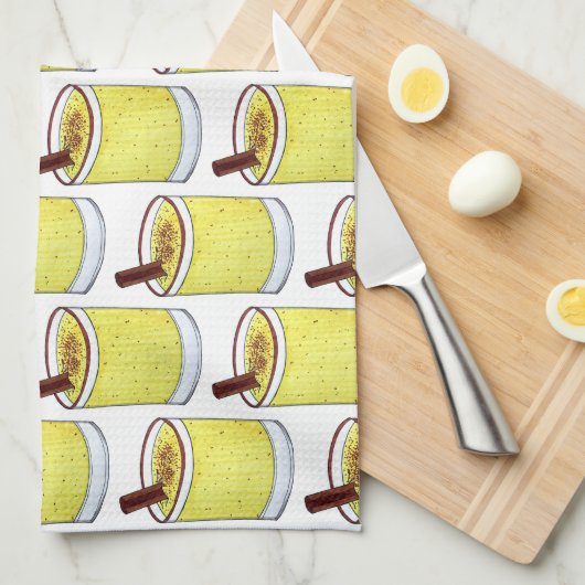 Drink van de Coquito Puerto Rican Eggnog Rum met k Theedoek (Quarter Fold)