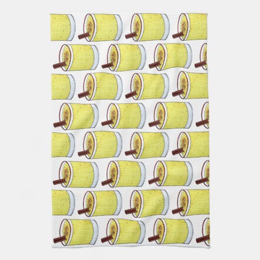 Drink van de Coquito Puerto Rican Eggnog Rum met k Theedoek (Verticaal)