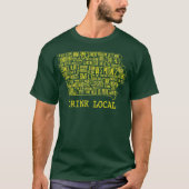 Drink van de lokale Iowa Craft Beer T-shirt (Voorkant)