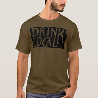 Drink van de omtrek van de lokale Kansas-staat T-shirt